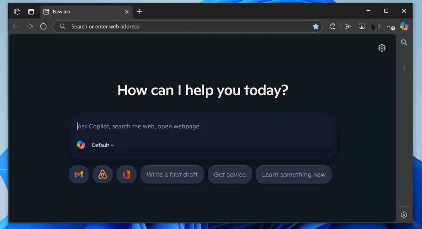 微软改造 Edge 浏览器新标签页：深度集成 Copilot AI