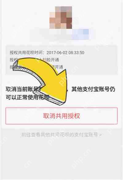 支付宝花呗共用怎么取消