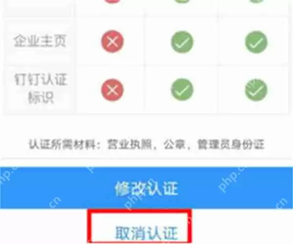 钉钉企业认证怎么取消