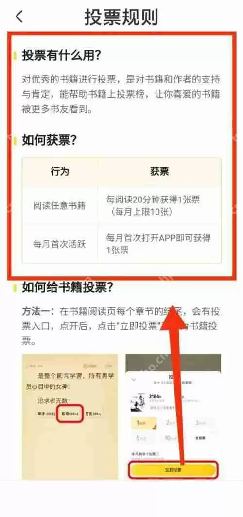 七猫免费小说怎么查看投票规则?七猫免费小说查看投票规则教程