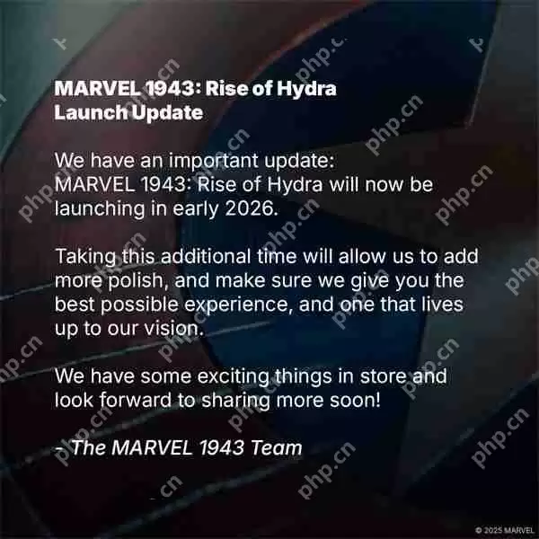 《漫威1943：九头蛇崛起》宣布跳票 2026年初发售
