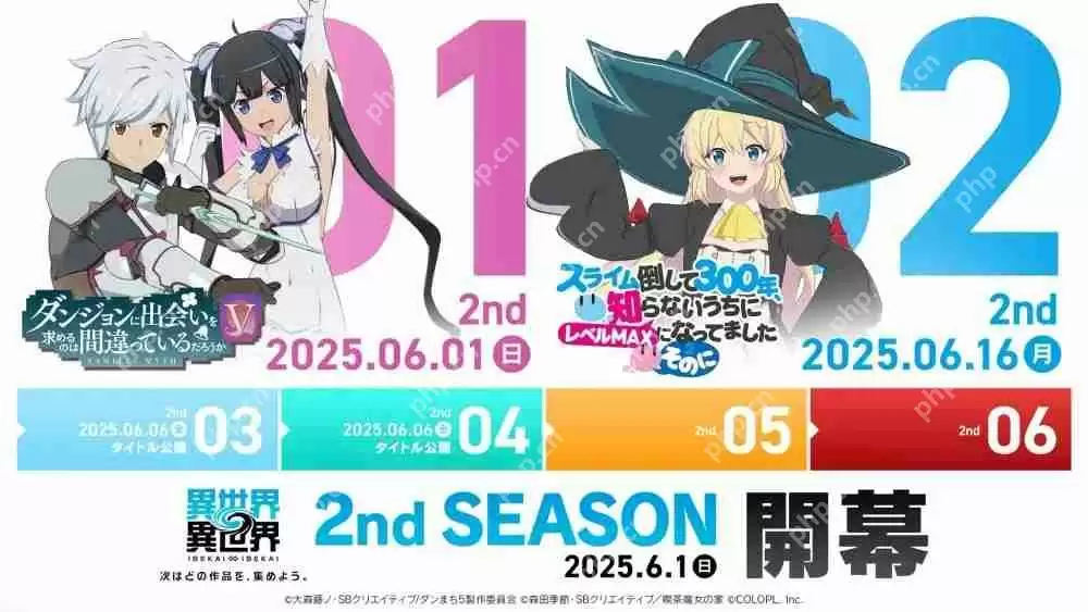 《异世界∞异世界》公开「2nd SEASON」作品情报 《地下城邂逅 第五季》《持续狩猎史莱姆三百年 第二季》