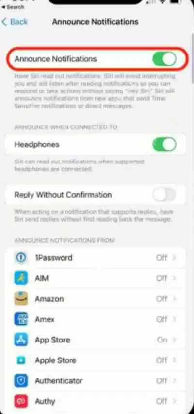 ios15开启Siri自动播报通知教程