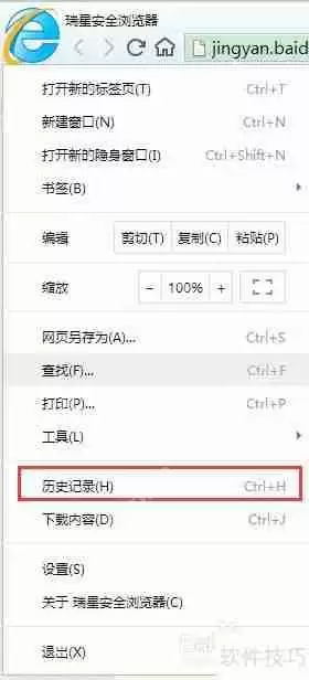 瑞星安全浏览器历史记录调取方法