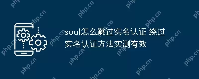 soul怎么跳过实名认证 绕过实名认证方法实测有效