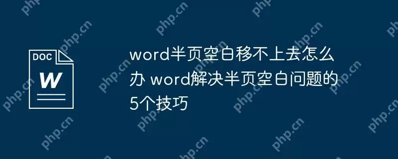 word半页空白移不上去怎么办 word解决半页空白问题的5个技巧