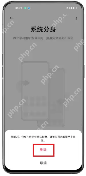 oppo系统分身怎么删除