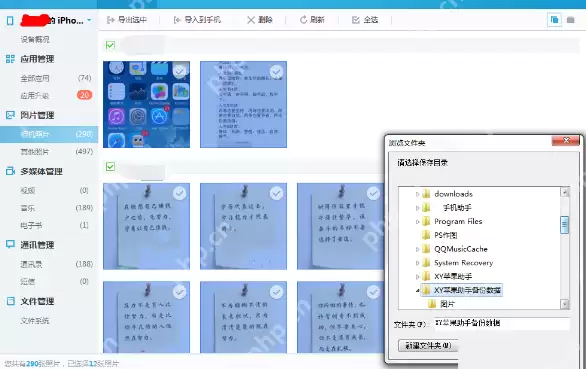 XY苹果助手怎么备份图片？XY苹果助手备份图片流程解析