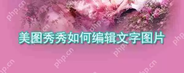 美图秀秀怎么编辑文字图片_美图秀秀编辑文字图片方法详解