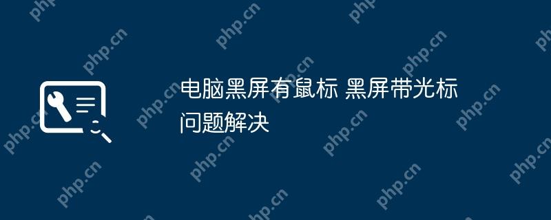 电脑黑屏有鼠标 黑屏带光标问题解决
