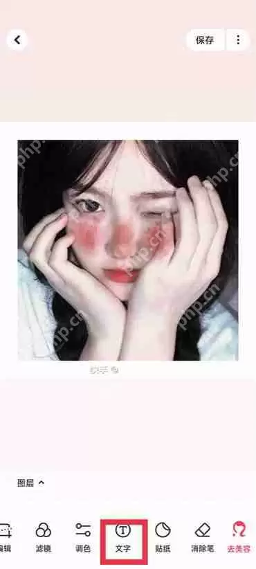 美图秀秀文字怎么竖排