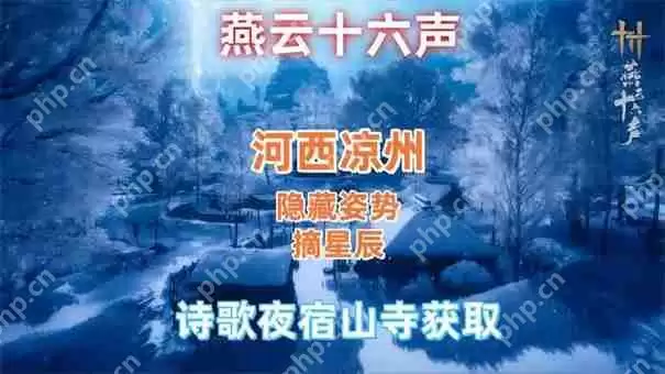 燕云十六声凉州怎么去