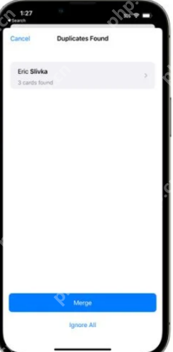 iOS16怎么一键合并重复联系人