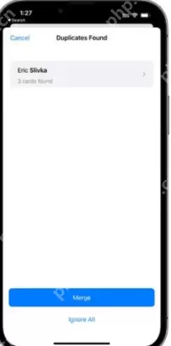 iOS16怎么一键合并重复联系人