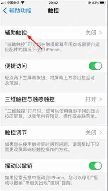 苹果屏幕上的小圆点怎么设置