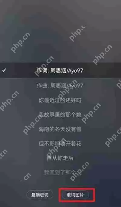 网易云音乐歌词图片制作方法
