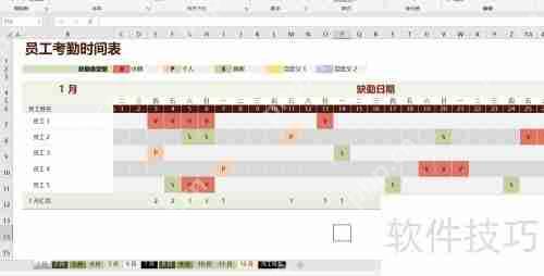 Excel快速制作考勤表技巧汇总