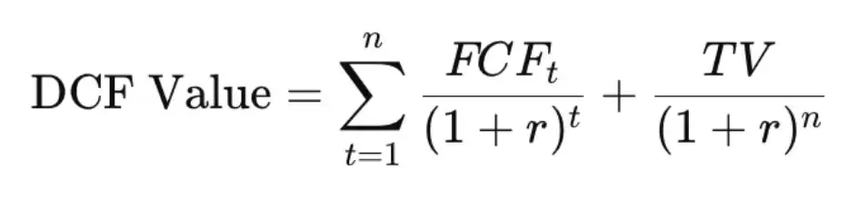 DCF 估值公式