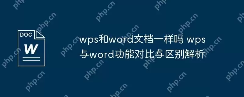 wps和word文档一样吗 wps与word功能对比与区别解析