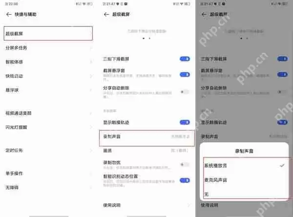 vivo手机录屏怎么录声音