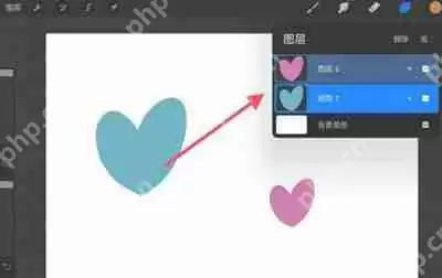 Procreate怎么选择多个图层同时移动