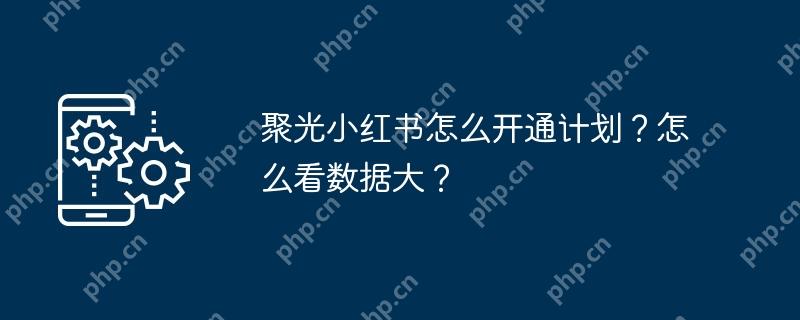 聚光小红书怎么开通计划？怎么看数据大？