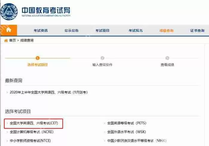 英语四六级成绩怎么查