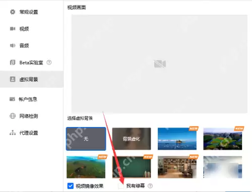 腾讯会议绿幕怎么设置