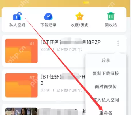 迅雷下载文件名如何复制