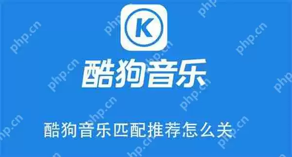 酷狗音乐匹配推荐怎么关
