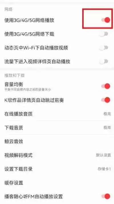 网易云音乐怎么关闭流量播放