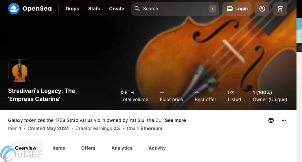 RWA里程碑!Galaxy Digital将价值900万美元斯特拉迪瓦里小提琴代币化