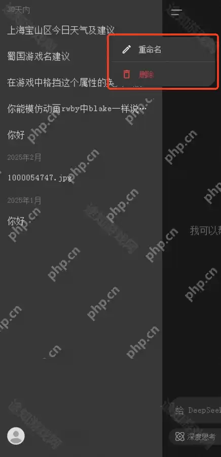 《DeepSeek》历史记录删除方法