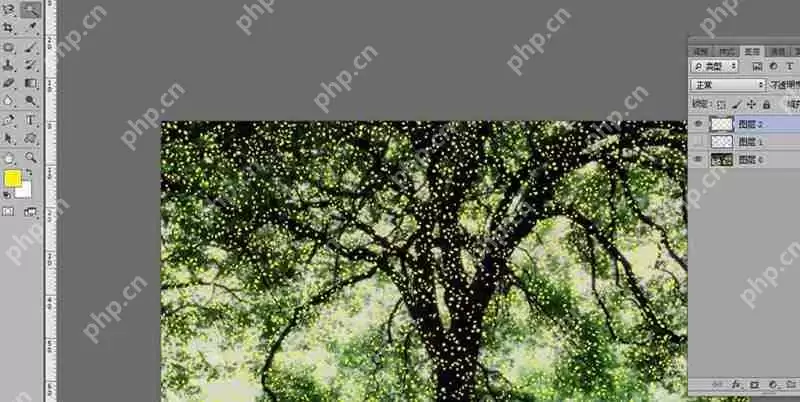 ps怎么为大树添加斑点光源 大树添加斑点光源方法介绍