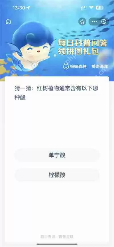 支付宝神奇海洋12.4日答案是什么