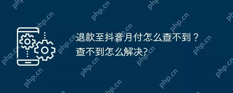退款至抖音月付怎么查不到？查不到怎么解决?