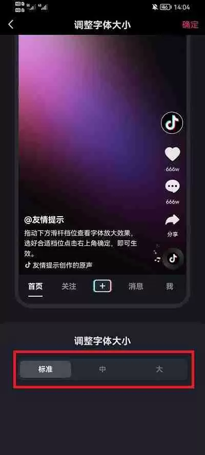 抖音界面字体怎么设置