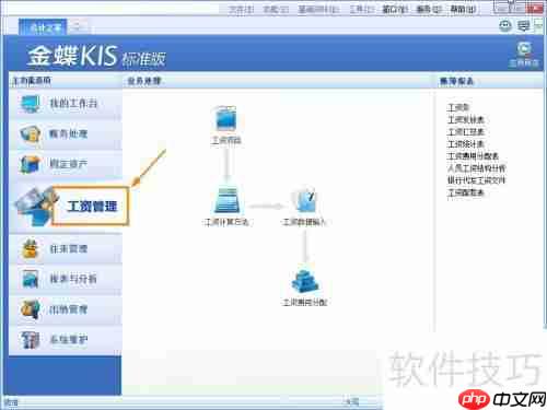 金蝶KIS标准版工资项目添加方法
