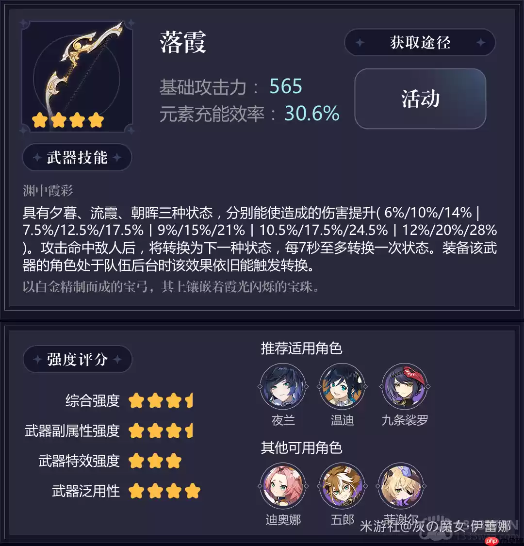 原神夜兰可以用哪些武器-夜兰武器选择