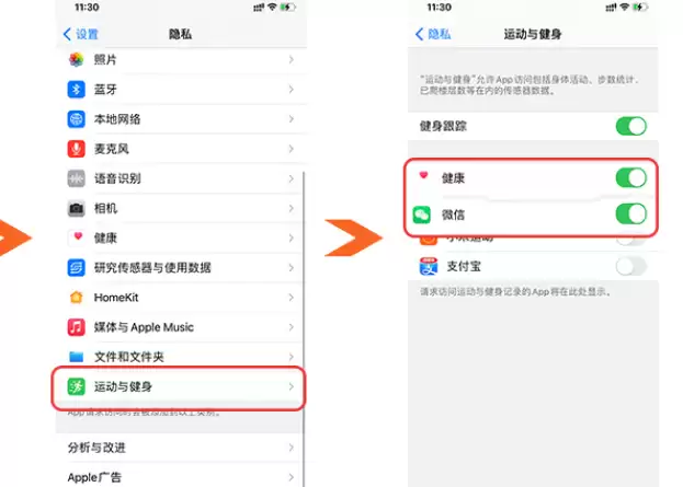 华为运动健康运动步数怎么同步到ios版微信