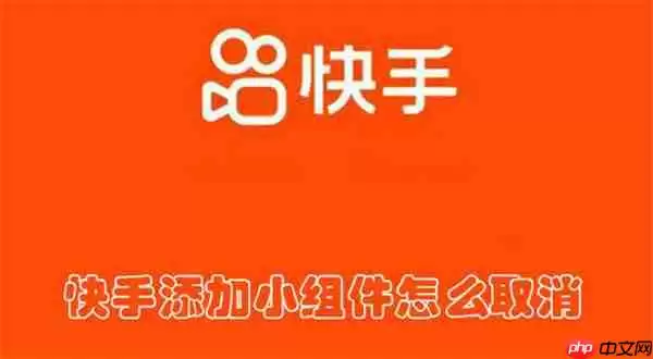 快手添加小组件怎么取消