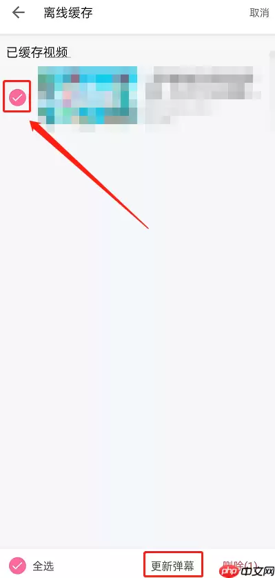 哔哩哔哩离线缓存视频弹幕怎么更新