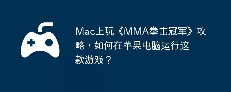 Mac上玩《MMA拳击冠军》攻略，如何在苹果电脑运行这款游戏？