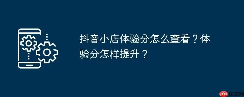 抖音小店体验分怎么查看?体验分怎样提升?
