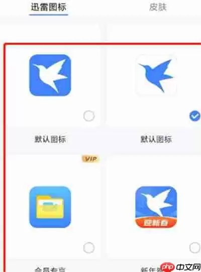 迅雷app怎么设置个性化图标