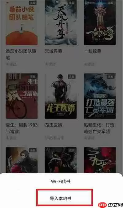 番茄小说本地书籍怎么导入到软件中