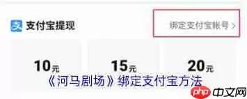 河马剧场如何绑定支付宝-河马剧场绑定支付宝的方法