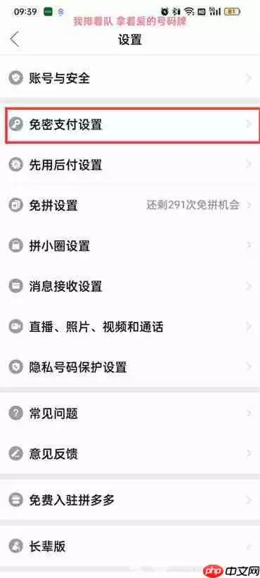 拼多多怎么开启免密支付