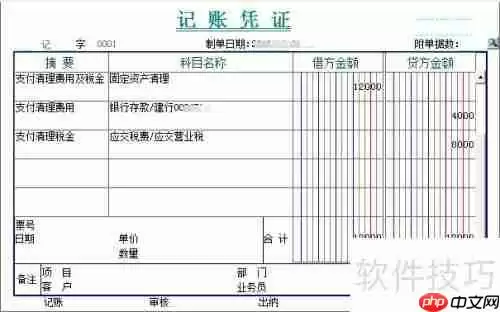 固定资产处理的会计分录怎么做？