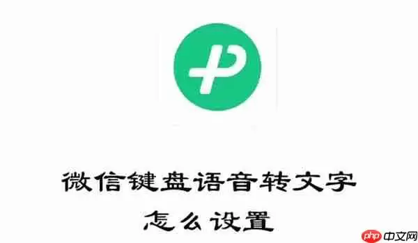 微信键盘语音转文字怎么设置